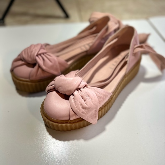 Fenty By Rihanna X Puma Pink Bow Creeper Chunky Platform Wrap Up Sneakers 6.5 - Picture 5 of 16